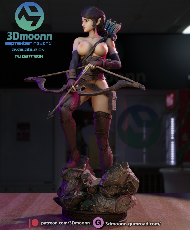 3D打印模型：Vox Machina角色Vex立体模型|3Dmoonn – Vox Machina – Vex – 3D Print Model