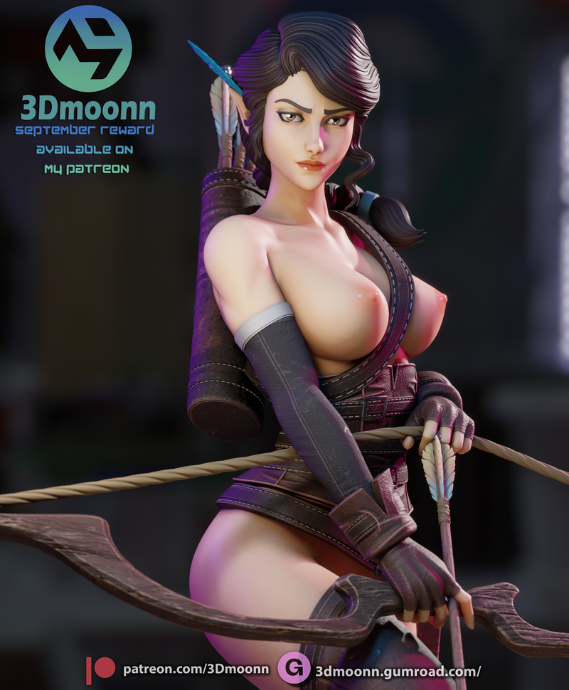 3D打印模型：Vox Machina角色Vex立体模型|3Dmoonn – Vox Machina – Vex – 3D Print Model