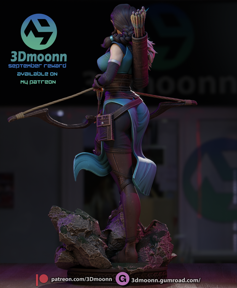 3D打印模型：Vox Machina角色Vex立体模型|3Dmoonn – Vox Machina – Vex – 3D Print Model