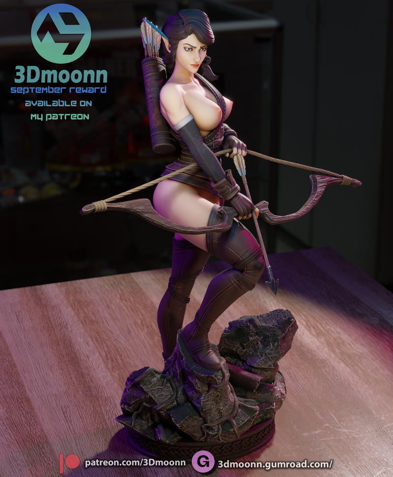 3D打印模型：Vox Machina角色Vex立体模型|3Dmoonn – Vox Machina – Vex – 3D Print Model