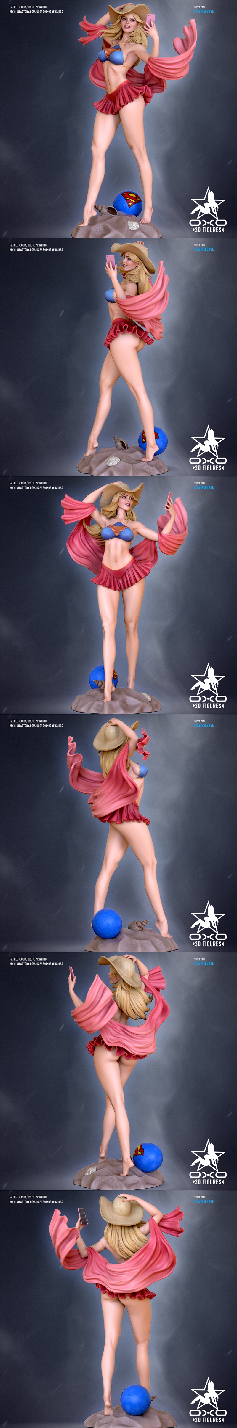 OXO3D 3D打印模型：超级女孩角色模型|OXO3D – Super Girl – 3D Print Model STL
