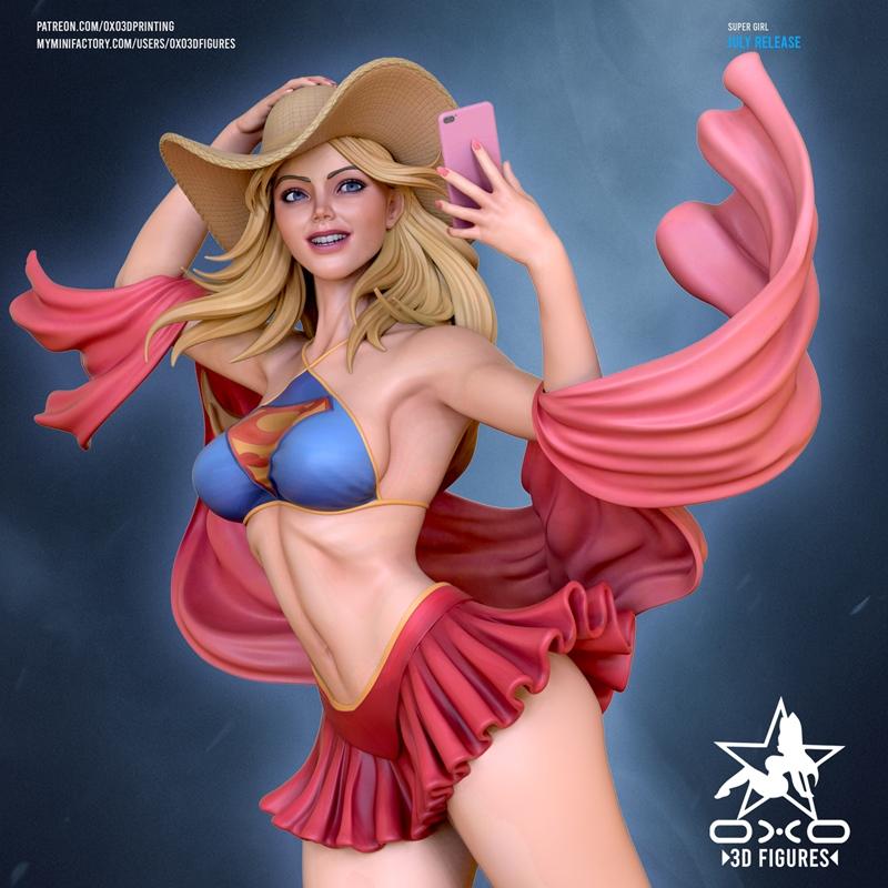 OXO3D 3D打印模型：超级女孩角色模型|OXO3D – Super Girl – 3D Print Model STL