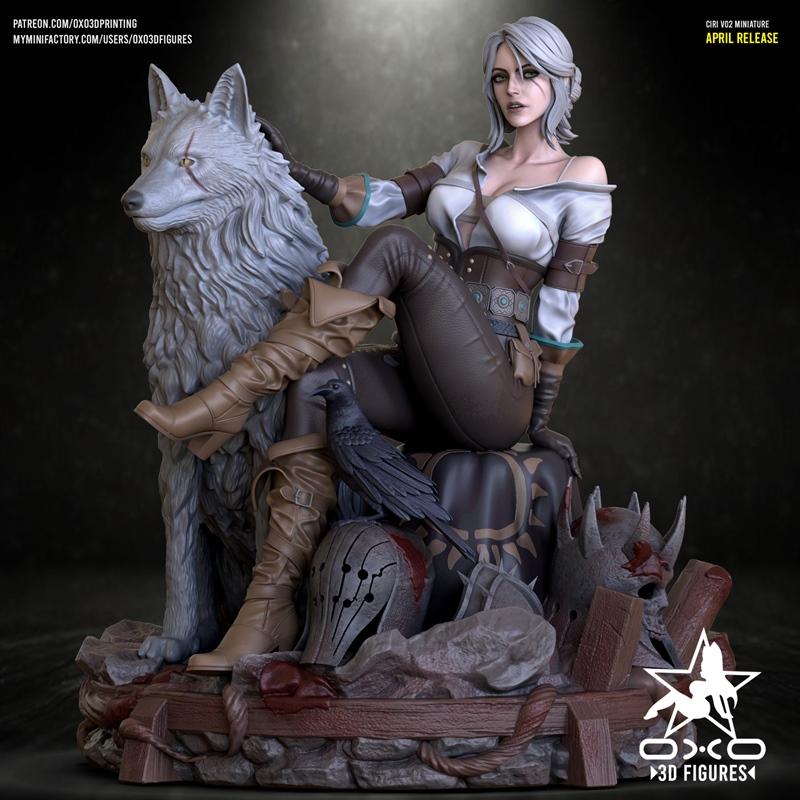 OXO3D - 亡灵法师 - 3D打印模型|OXO3D – Ciri – The Witcher – 3D Print Model STL