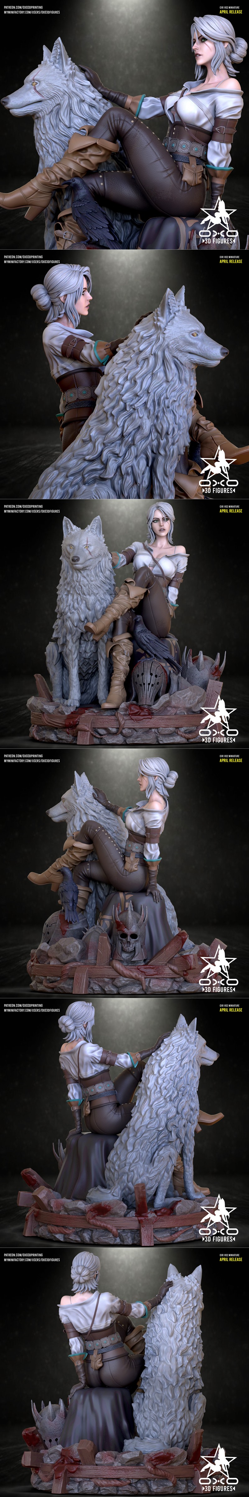 OXO3D - 亡灵法师 - 3D打印模型|OXO3D – Ciri – The Witcher – 3D Print Model STL