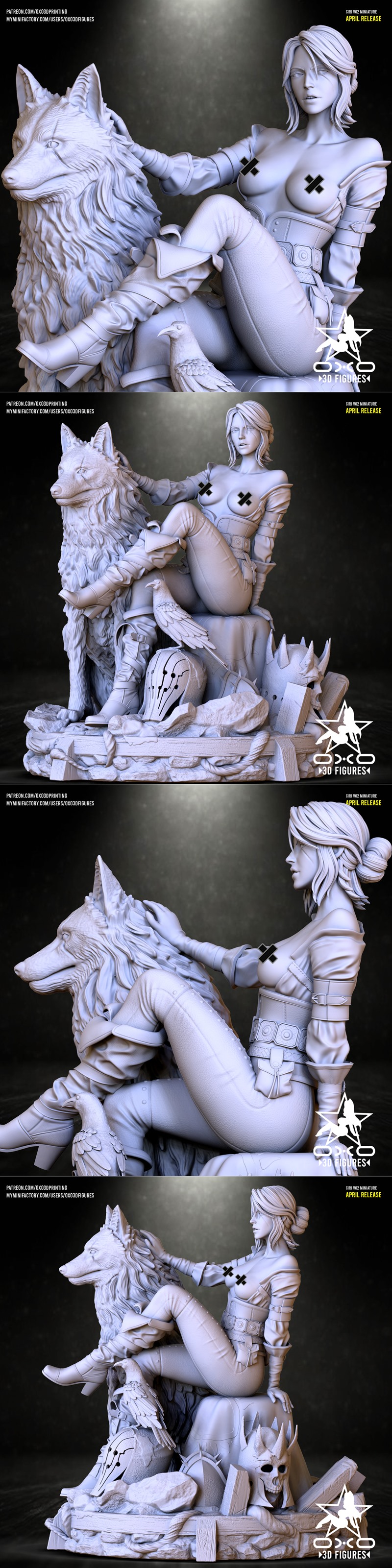 OXO3D - 亡灵法师 - 3D打印模型|OXO3D – Ciri – The Witcher – 3D Print Model STL