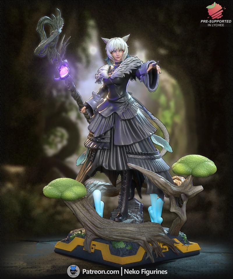 最终幻想角色Y'shtola Rhul 3D打印模型|Neko Figurines – Y’shtola Rhul – Final Fantasy – 3D Print Model STL
