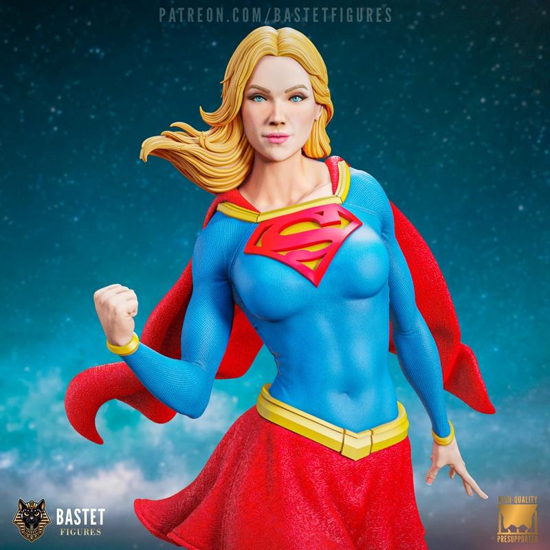 巴斯特雕像 闪灵少女 3D打印模型|Bastet Figures – Supergirl – 3D Print Model STL
