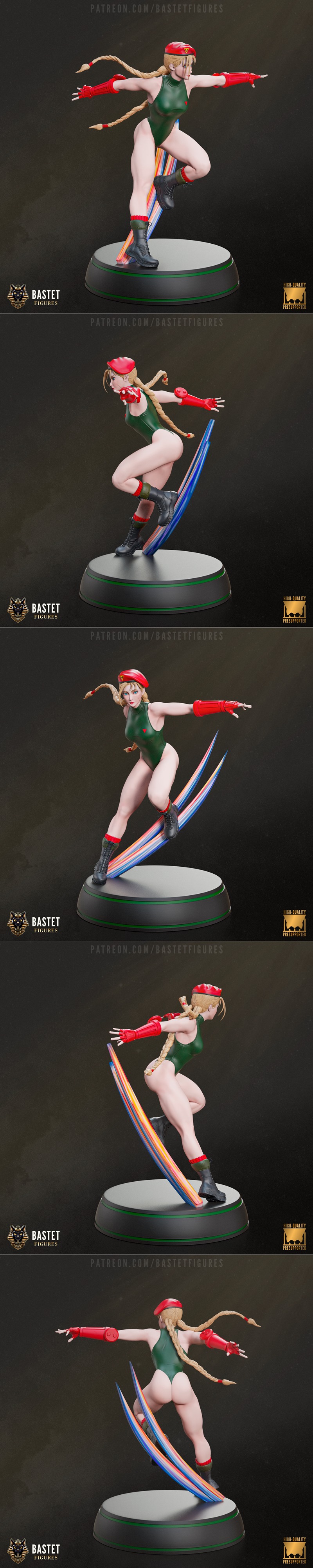 街机战士·卡姆·白 3D打印模型|Bastet Figures – Street Fighter – Cammy White – 3D Print Model STL