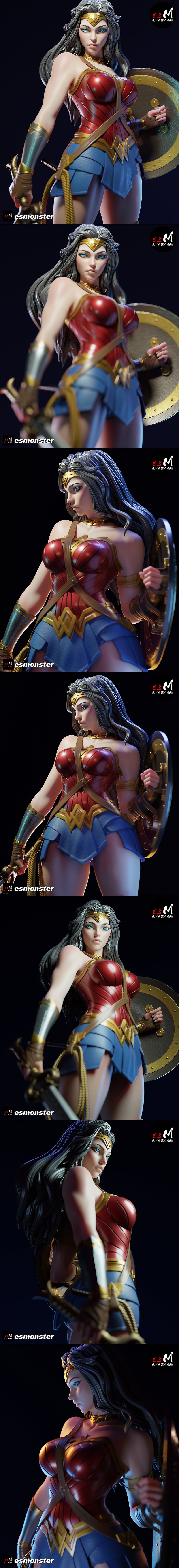 E.S怪物 – 超人女侠 – 3D打印模型|E.S Monster – Wonder Woman – 3D Print Model STL