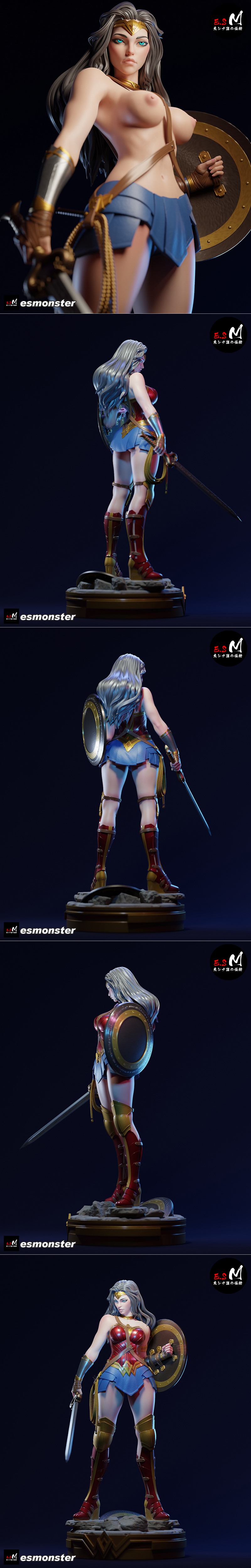 E.S怪物 – 超人女侠 – 3D打印模型|E.S Monster – Wonder Woman – 3D Print Model STL