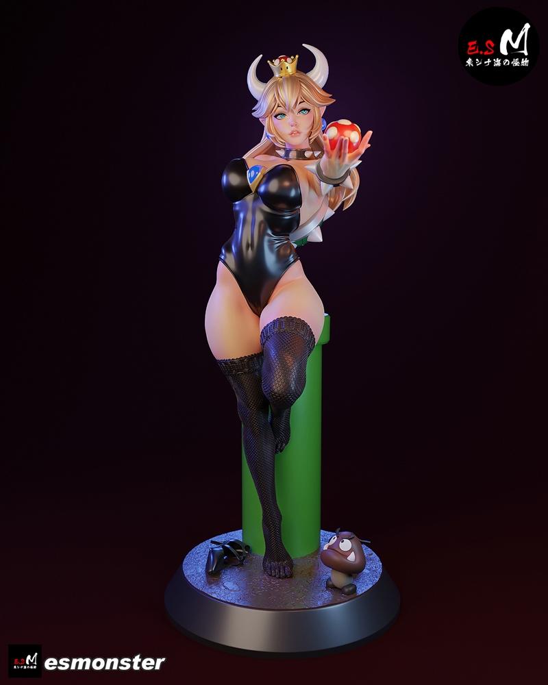 E.S怪物 - 弓装少女 - 3D打印模型|E.S Monster – Bowsette – 3D Print Model STL