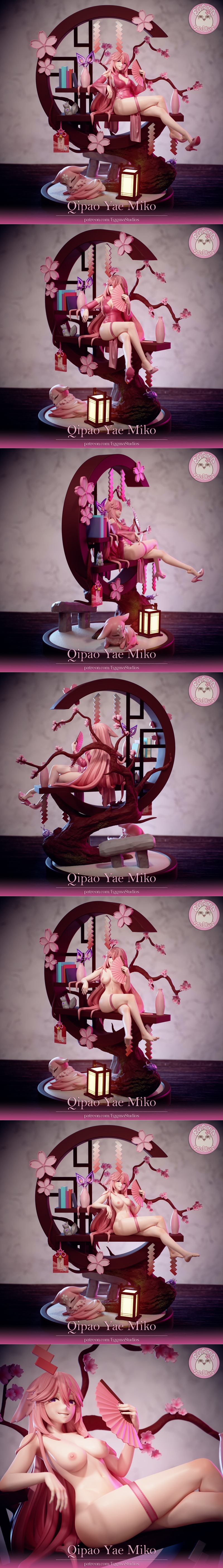 EggmaStudios – Qipao Yae Miko – Genshin Impact – 3D Print Model STL
