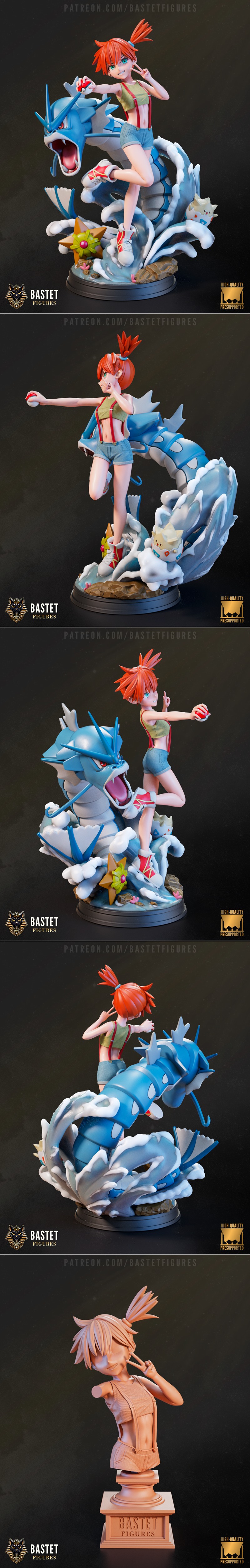 Bastet角色3D打印模型Misty版|Bastet Figures – Misty – Pokemon – 3D Print Model STL