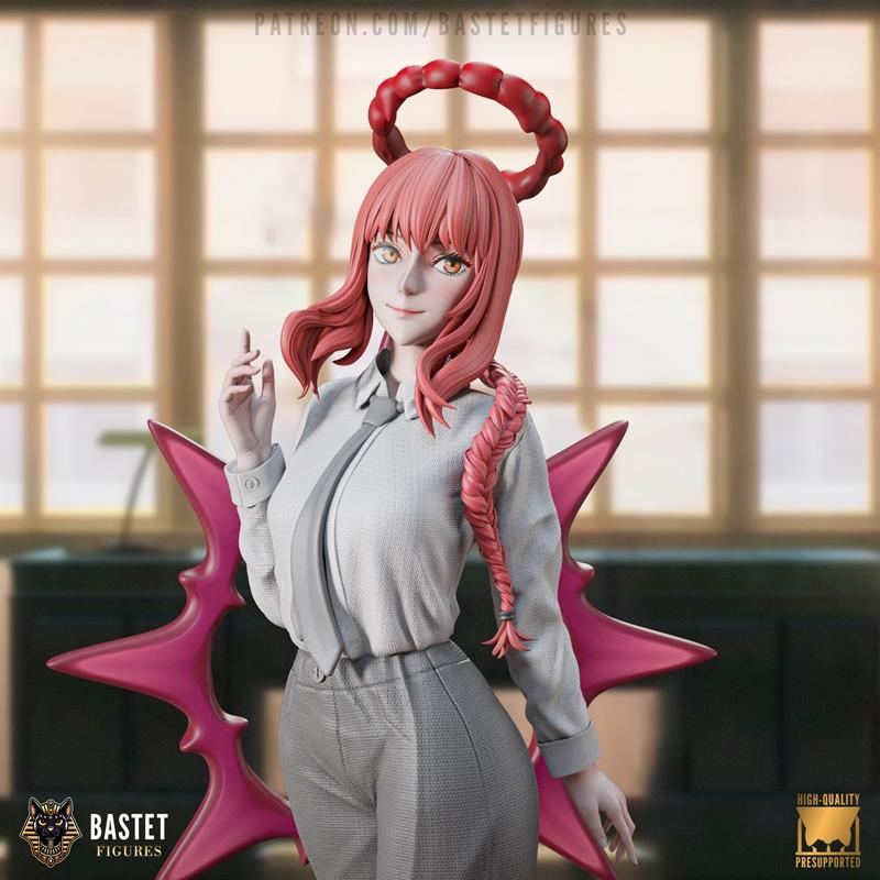 玛卡玛卡-巴斯特特-锯齿男 3D打印模型|Bastet Figures – Makima – Chainsaw Man – 3D Print Model STL