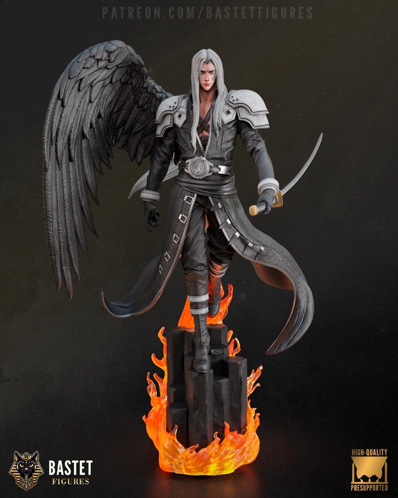 赛菲罗斯 3D打印模型|Bastet Figures – Sephiroth – Final Fantasy – 3D Print Model STL