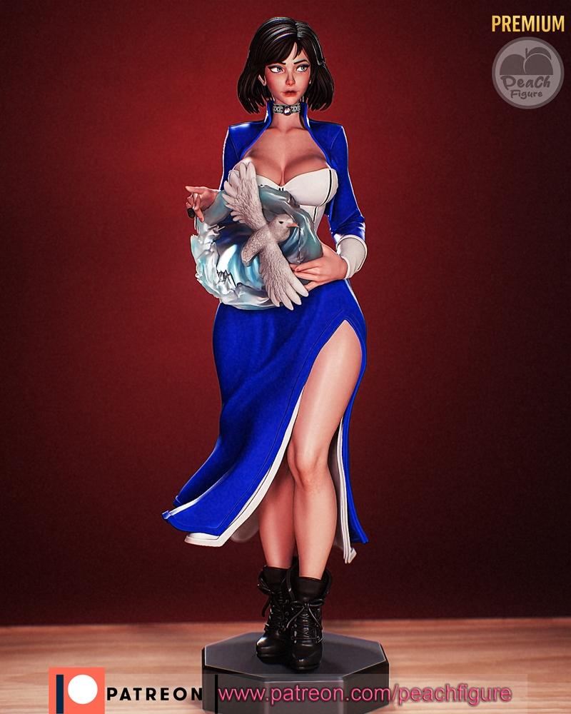 Peach Figure - 伊丽莎白 - 生化危机 - 3D打印模型|Peach Figure – Elizabeth – Bioshock – 3D Print Model STL