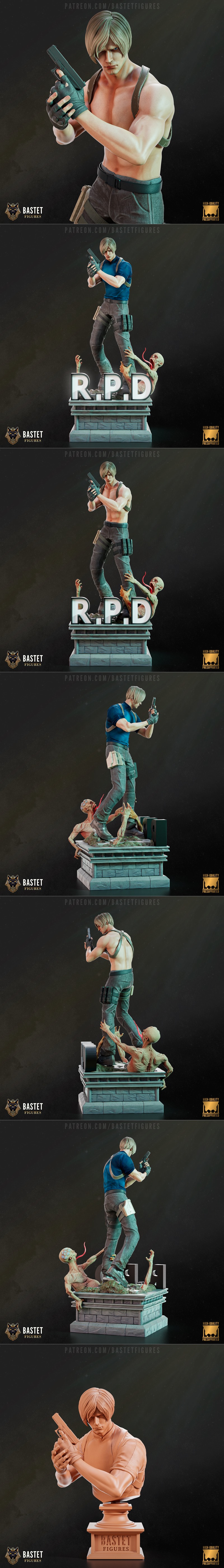 生化危机系列 Bastet角色 3D打印模型|Bastet Figures – Leon S Kennedy – Resident Evil Series – 3D Print Model STL