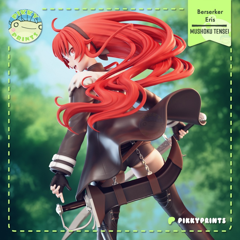 Pikky Prints - 魔能世界 - 埃里斯·格雷拉特 3D打印模型|Pikky Prints – Mushoku Tensei – Eris Greyrat – 3D Print Model