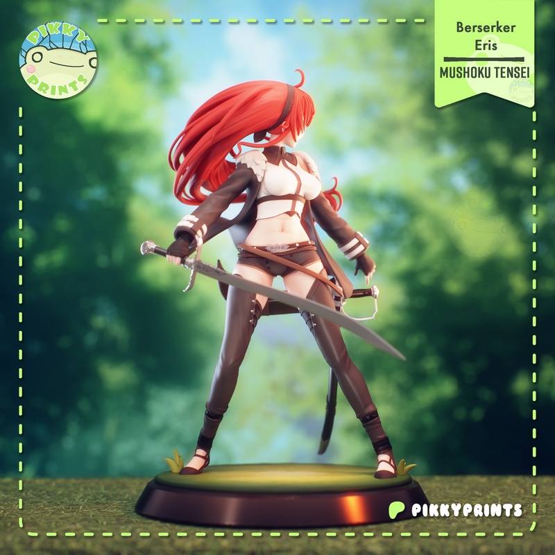 Pikky Prints - 魔能世界 - 埃里斯·格雷拉特 3D打印模型|Pikky Prints – Mushoku Tensei – Eris Greyrat – 3D Print Model