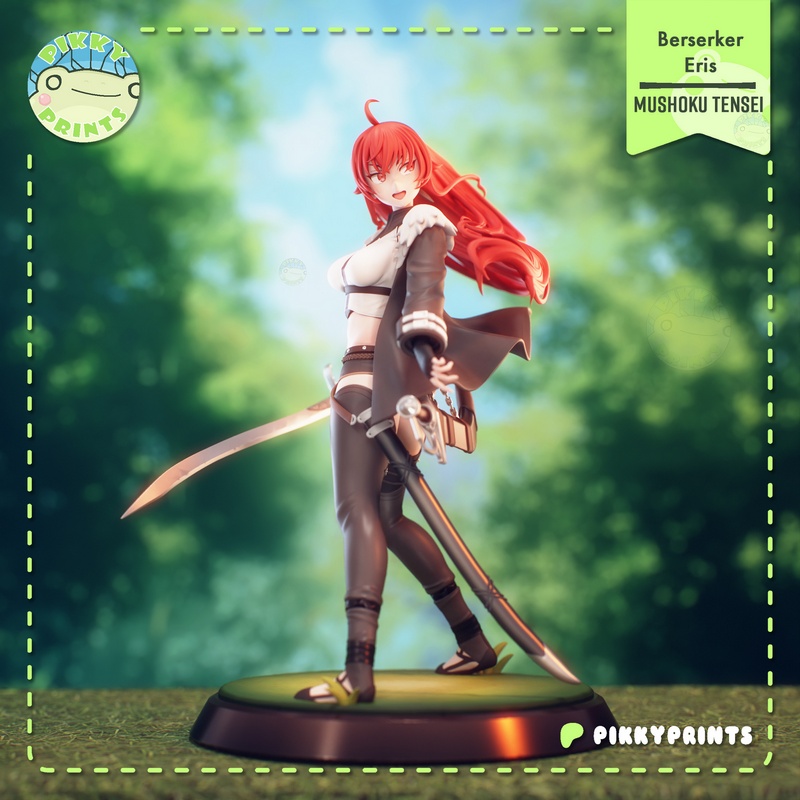 Pikky Prints - 魔能世界 - 埃里斯·格雷拉特 3D打印模型|Pikky Prints – Mushoku Tensei – Eris Greyrat – 3D Print Model