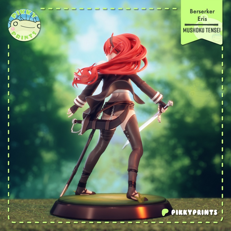 Pikky Prints - 魔能世界 - 埃里斯·格雷拉特 3D打印模型|Pikky Prints – Mushoku Tensei – Eris Greyrat – 3D Print Model