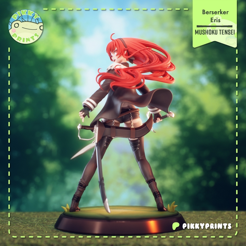 Pikky Prints - 魔能世界 - 埃里斯·格雷拉特 3D打印模型|Pikky Prints – Mushoku Tensei – Eris Greyrat – 3D Print Model