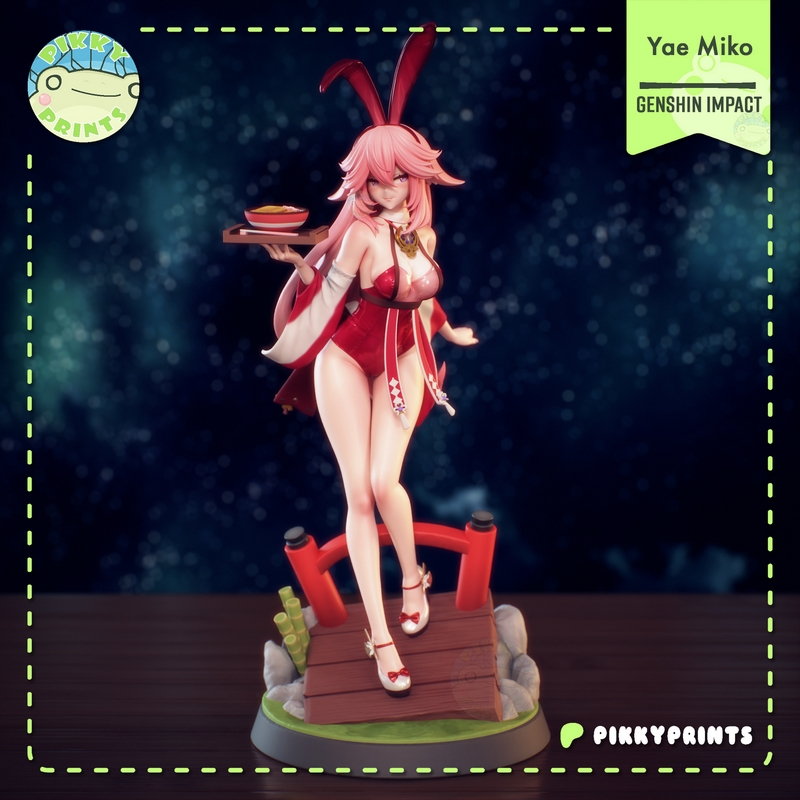Pikky Prints - 原神 -  Yakumo 3D打印模型|Pikky Prints – Genshin Impact – Yae Miko – 3D Print Model