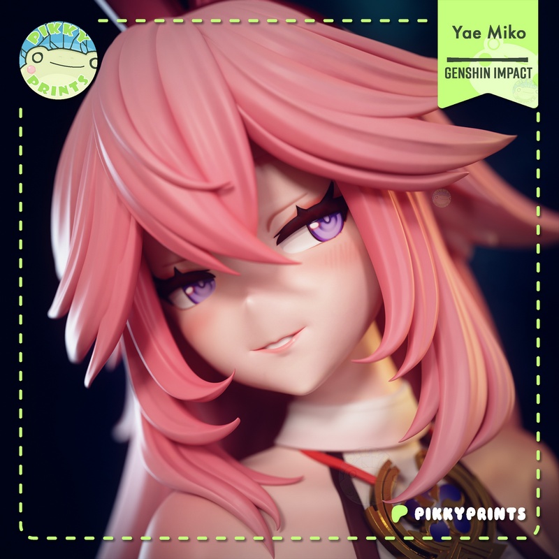 Pikky Prints - 原神 -  Yakumo 3D打印模型|Pikky Prints – Genshin Impact – Yae Miko – 3D Print Model