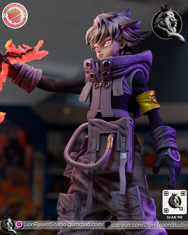 LionRealm Studio旗下作品《Gachiakuta》中的角色Rudo 3D打印模型|LionRealm Studio – Gachiakuta – Rudo – 3D Print Model