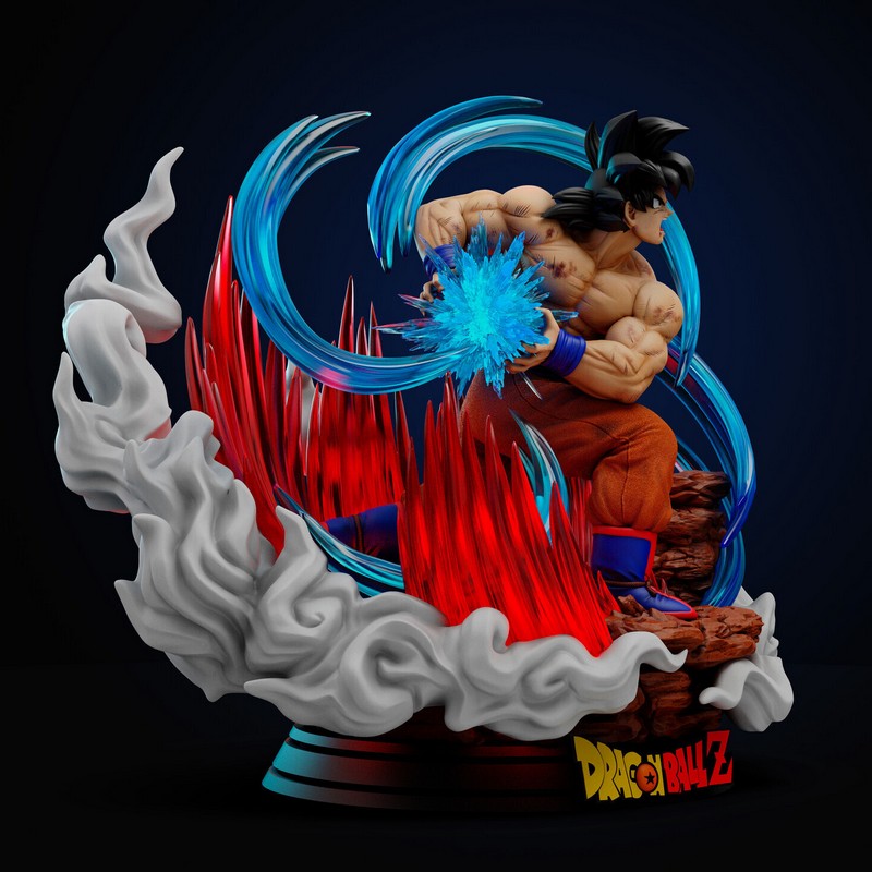 龙珠Z凯奥特恩 3D打印模型|Goku Kaioken – Dragon Ball Z – 3D Print Model
