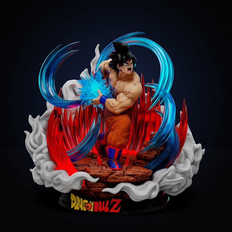 龙珠Z凯奥特恩 3D打印模型|Goku Kaioken – Dragon Ball Z – 3D Print Model