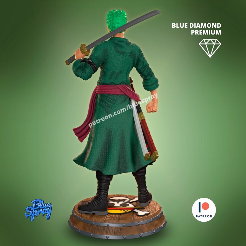 BlueSpray – One Piece – Zoro Roronoa – 3D Print Model