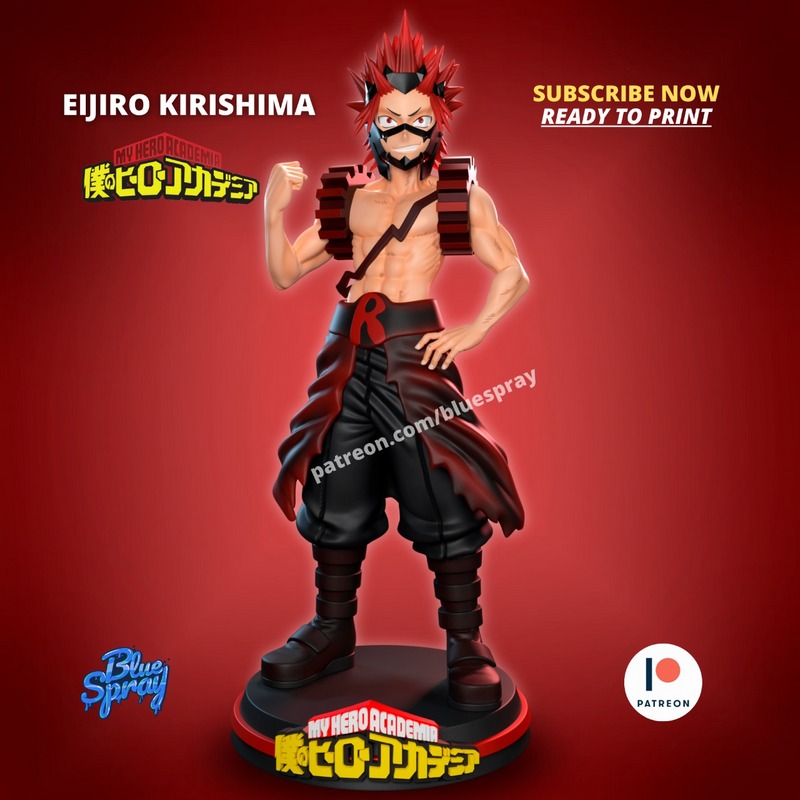 BlueSpray – My Hero Academia – Eijiro Kirishima – 3D Print Model