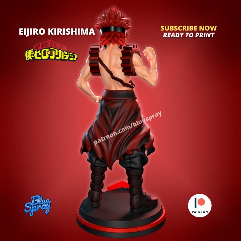 BlueSpray – My Hero Academia – Eijiro Kirishima – 3D Print Model