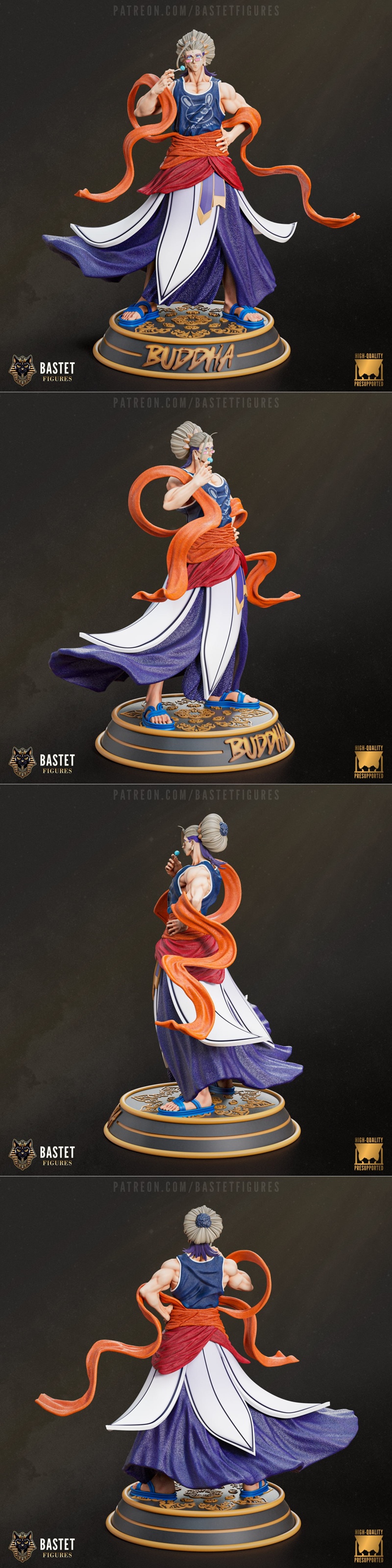 巴斯特雕像 - 佛陀 - 终焉的女武神 3D打印模型|Bastet Figures – Buddha – Shuumatsu No Valkyrie – 3D Print Model STL