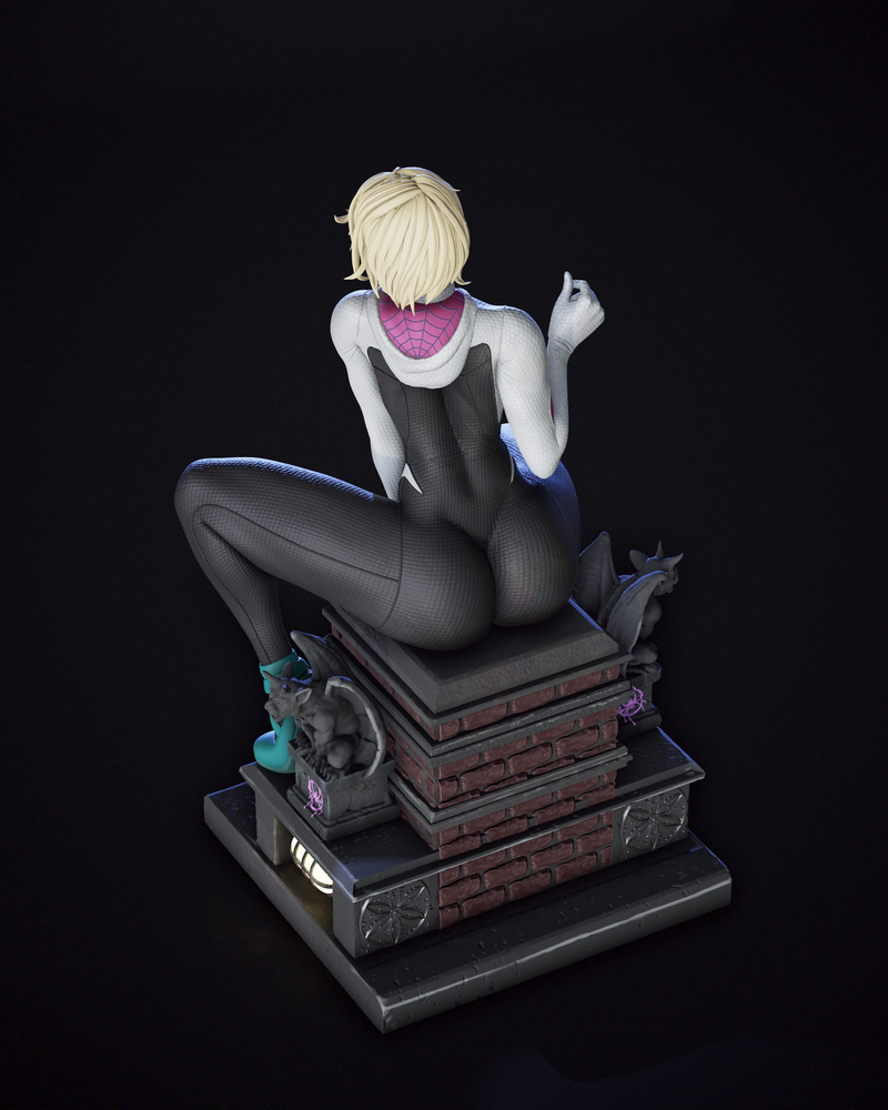 漫威蜘蛛侠——格温·斯黛西 3D打印模型|Shadaloo Studios – Gwen Stacy – Marvel Comics – 3D Print Model