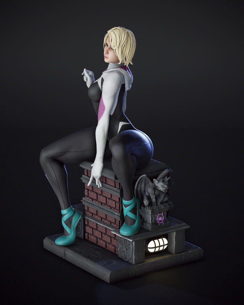 漫威蜘蛛侠——格温·斯黛西 3D打印模型|Shadaloo Studios – Gwen Stacy – Marvel Comics – 3D Print Model