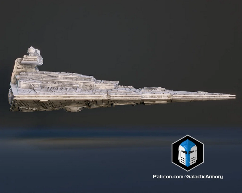 银河武器库——茶光星战舰V2 3D打印模型|Galactic Armory – Tea Light Star Destroyer V2 – 3D Print Model