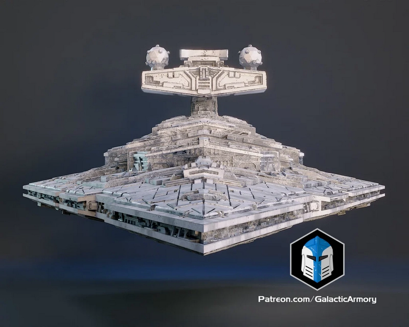 银河武器库——茶光星战舰V2 3D打印模型|Galactic Armory – Tea Light Star Destroyer V2 – 3D Print Model