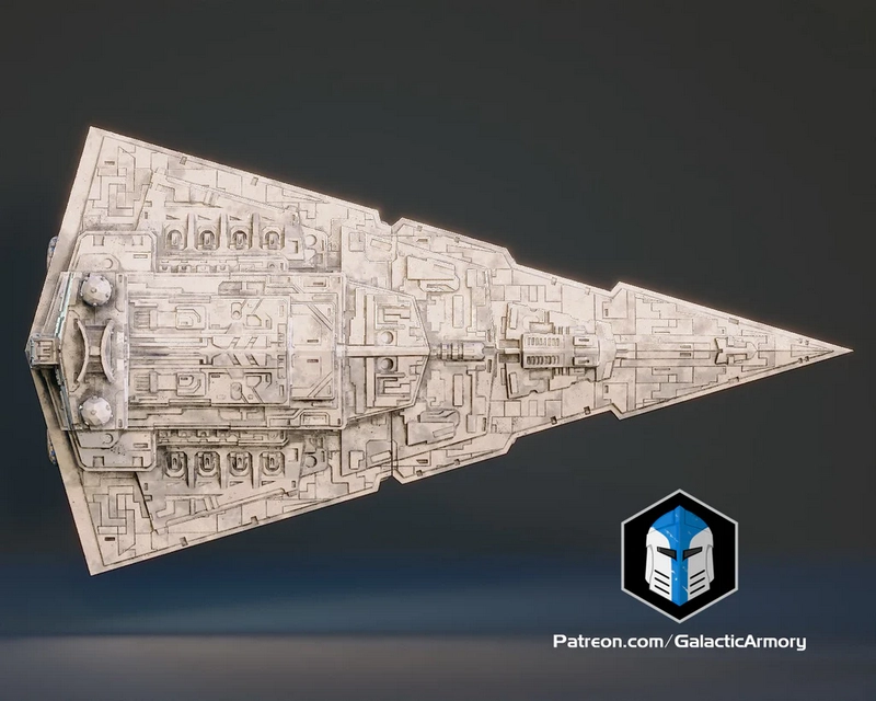 银河武器库——茶光星战舰V2 3D打印模型|Galactic Armory – Tea Light Star Destroyer V2 – 3D Print Model