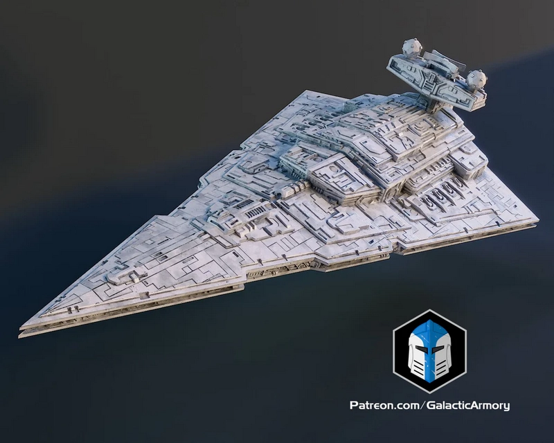 银河武器库——茶光星战舰V2 3D打印模型|Galactic Armory – Tea Light Star Destroyer V2 – 3D Print Model