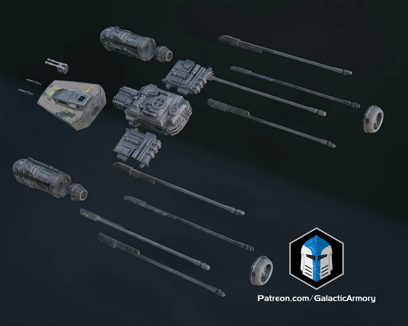 银河武器库 - Y翼战机 - 3D打印模型|Galactic Armory – Model Y-Wing – 3D Print Model