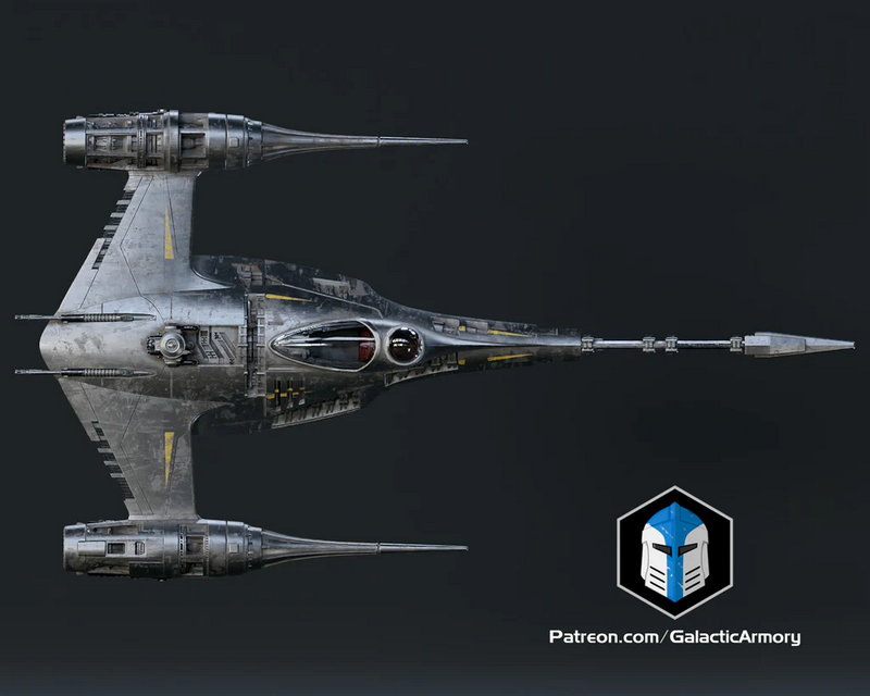 银河装备 — 曼多的N-1星战舰 — 3D打印模型|Galactic Armory – Mando’s N-1 Starfighter – 3D Print Model