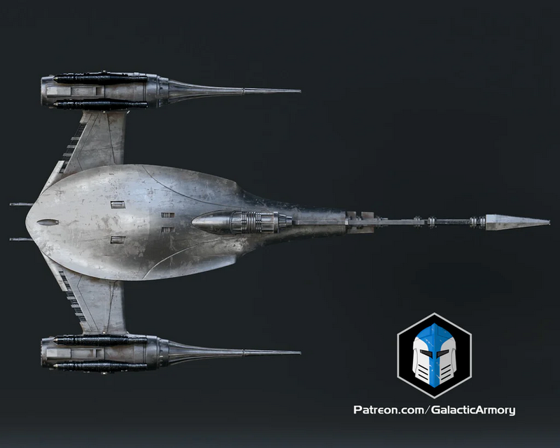 银河装备 — 曼多的N-1星战舰 — 3D打印模型|Galactic Armory – Mando’s N-1 Starfighter – 3D Print Model