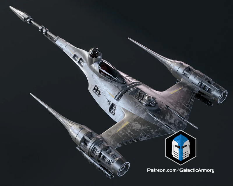 银河装备 — 曼多的N-1星战舰 — 3D打印模型|Galactic Armory – Mando’s N-1 Starfighter – 3D Print Model