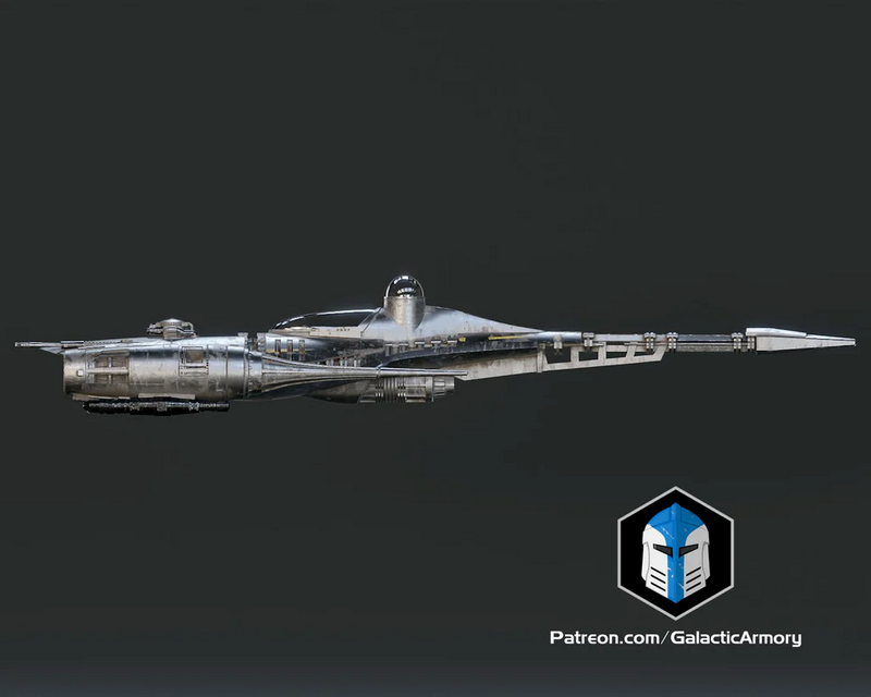银河装备 — 曼多的N-1星战舰 — 3D打印模型|Galactic Armory – Mando’s N-1 Starfighter – 3D Print Model