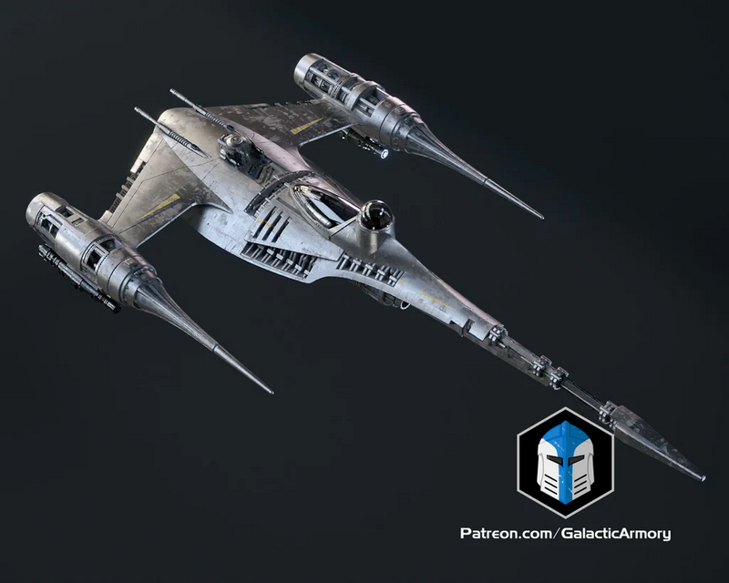 银河装备 — 曼多的N-1星战舰 — 3D打印模型|Galactic Armory – Mando’s N-1 Starfighter – 3D Print Model