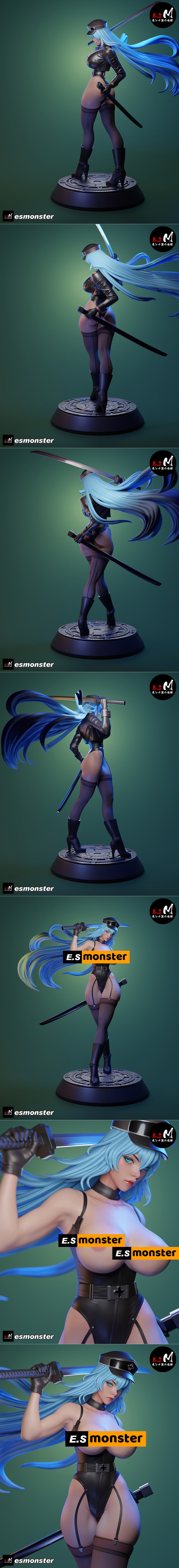 艾斯之死 3D打印模型|E.S Monster – Esdeath – Akame Ga Kill – 3D Print Model STL