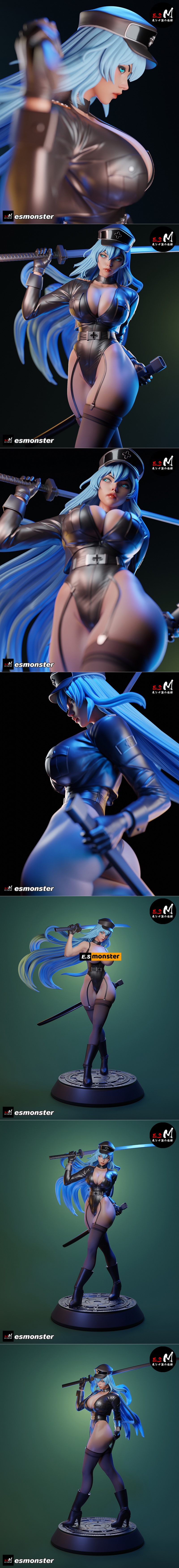艾斯之死 3D打印模型|E.S Monster – Esdeath – Akame Ga Kill – 3D Print Model STL