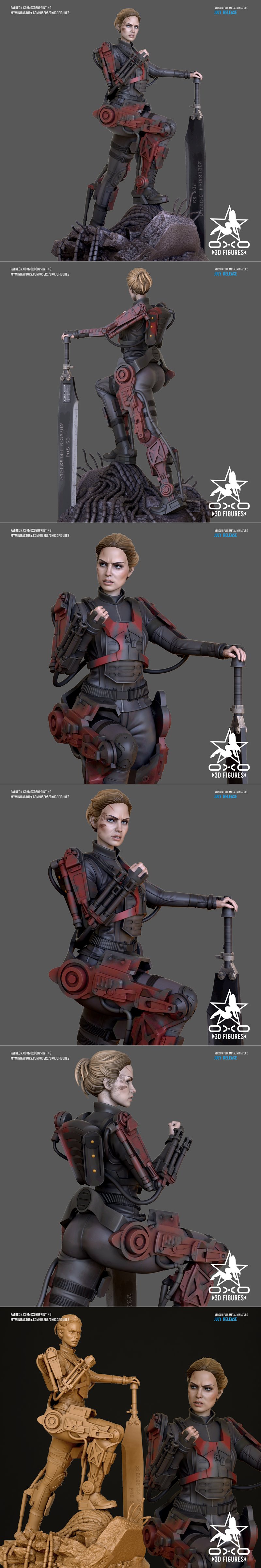 OXO3D Verdun 未来边缘桌游迷你人像 3D打印模型|OXO3D – Verdun Edge Of Tomorrow Tabletop Miniature Figure – 3D Print Model STL